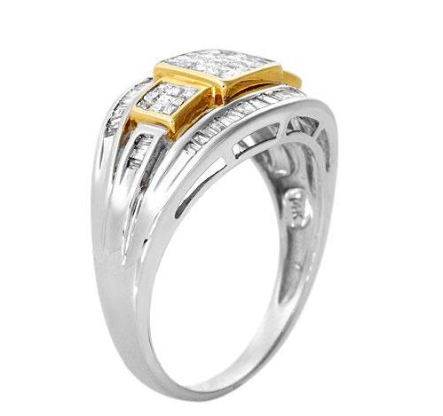 .75ct GENUINE DIAMOND CLUSTER RING SOLID 14K GOLD